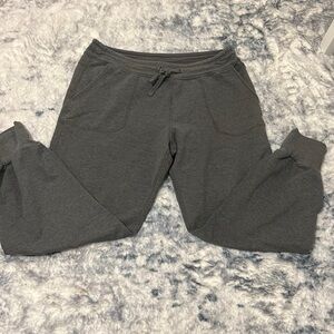 Patagonia Ahnya Joggers Womens S Gray Organic Cotton Drawstring Pants Pockets